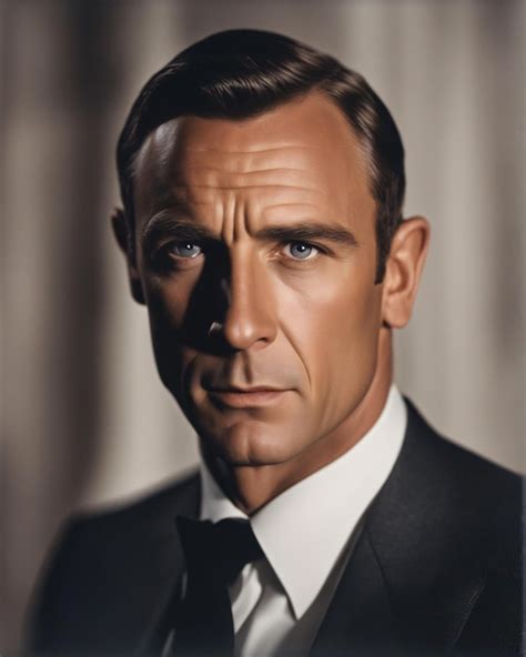 Premium AI Image | James Bond portrait digital line art
