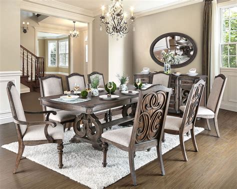 Arcadia Rustic Natural Tone Extendable Rectangular Dining Room Set from ...