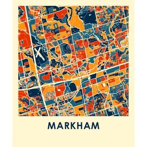 Markham Ontario Map Print Full Color Map Poster - Etsy