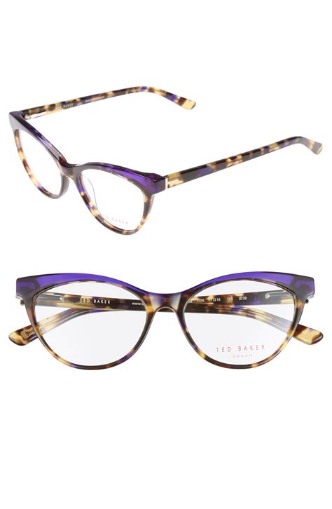 Ted Baker 51mm Optical Cat Eye Glasses - Brown | ModeSens