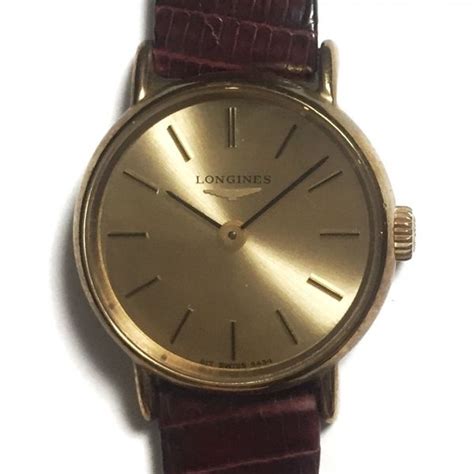 [New] [Used] LONGINES watch leather strap gold | WatchCharts