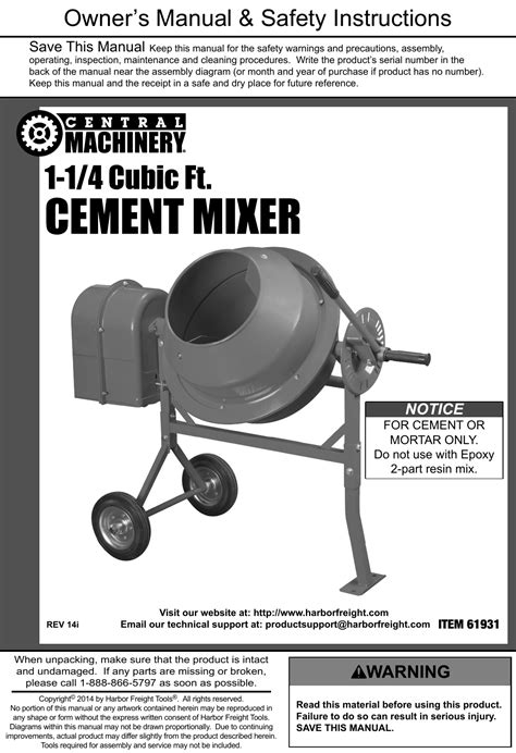 Harbor Freight Cement Mixer Parts List | Reviewmotors.co