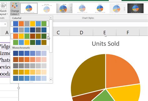 Excel Custom Pie Chart Colors