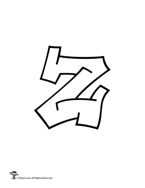 Graffiti Lowercase Letter z | Woo! Jr. Kids Activities : Children's ...