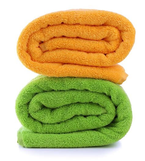 Premium Photo | Colorful towels isolated on white