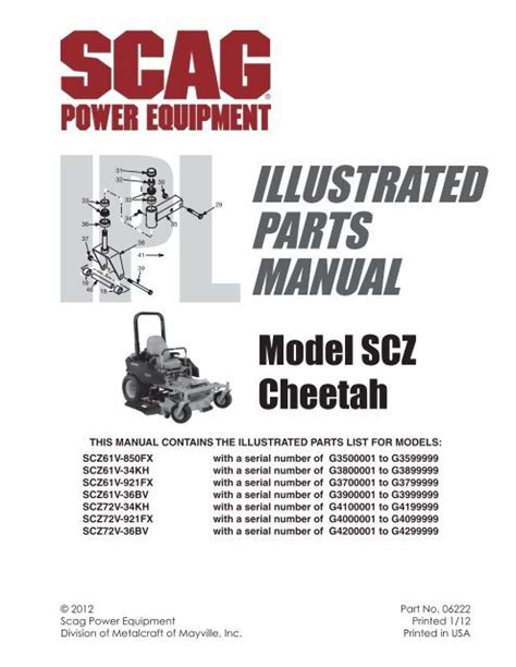 Download Parts List - Scag Power Equipment