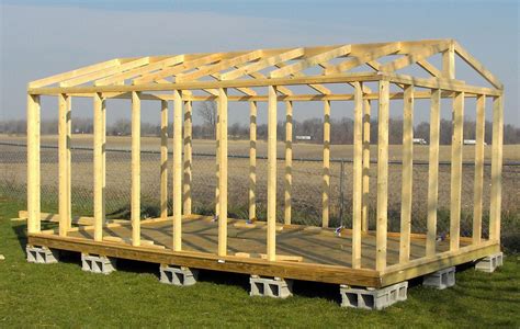 16X20 Shed Plans | All wall and roof framing is from solid wood 2x4's. No skimpy 2x3's or ... # ...