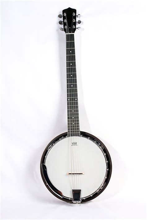 6 String Full Size Banjo Guitar with Closed Back Resonator and 24 ...