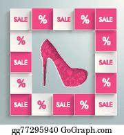 1 Colored Squares High Heels Infographic Clip Art | Royalty Free - GoGraph
