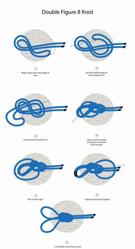 How to Tie a Double Figure 8 Loop Knot (Bunny Ears, Super 8)