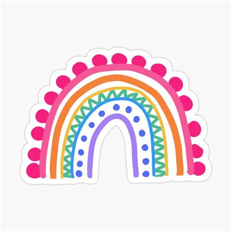 "Rainbow" Sticker for Sale by Rebecca Bevacqua | Rainbow stickers, Cool stickers, Printable stickers