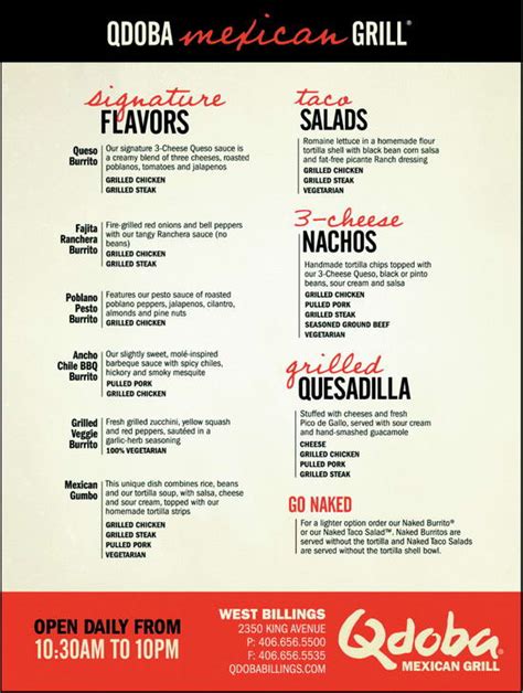 Qdoba Mexican Grill Menu and Prices 2019 - RestaurantFoodMenu