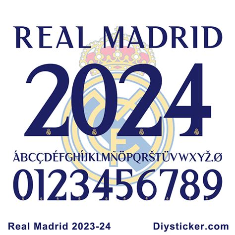 Real Madrid 2023-2024 Font Vector - Font Download