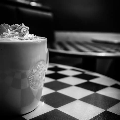 Toffe Nut Latte in Starbucks - Black and white photo | Flickr - Photo Sharing!