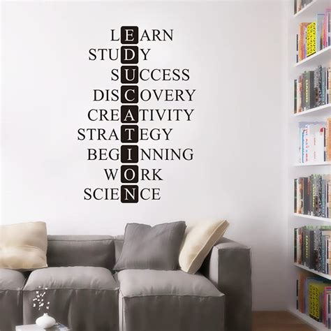 Buy Education Words Quotes Wall Decal Study Room Learn School Wall ...