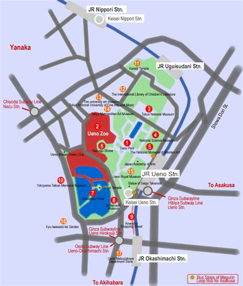 Ueno Park Map