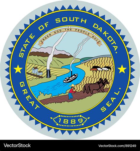 South dakota seal Royalty Free Vector Image - VectorStock