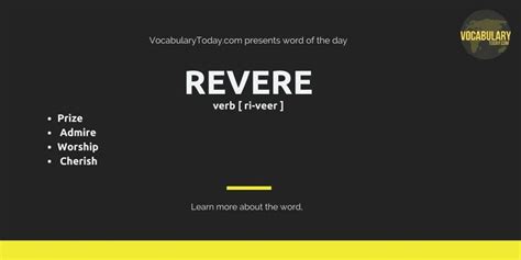 Revere – meaning, usage, quotes, and social examples in 2023 | Word of ...