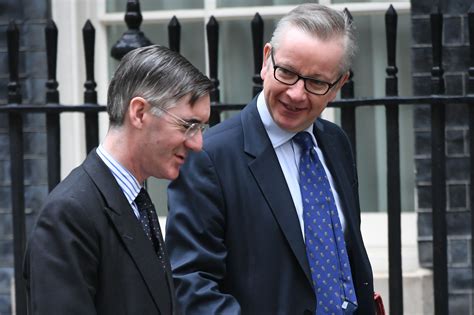 Michael Gove and Jacob Rees-Mogg trade polite blows across conference floor | The Independent