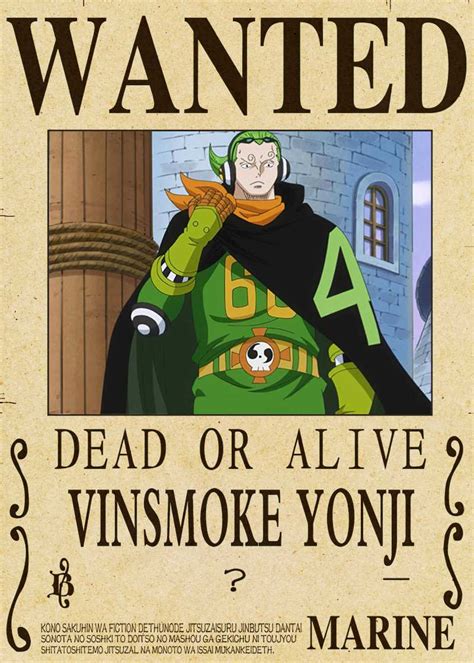 VINSMOKE-YONJI One piece wanted poster - Wanted Poster Maker