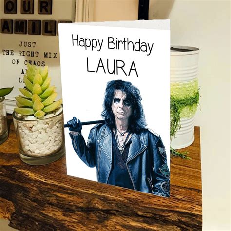 Alice Cooper Music fan Personalised Birthday Card Heavy Metal | Etsy