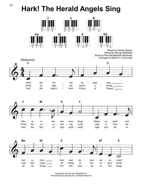 Hark! The Herald Angels Sing (Super Easy Piano) - Print Sheet Music