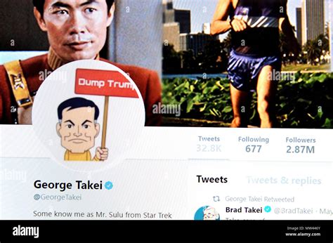 George takei twitter page hi-res stock photography and images - Alamy