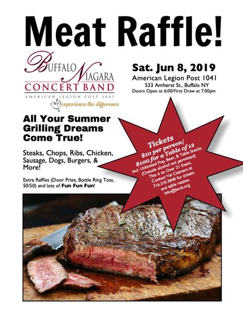 Meat Raffle - Buffalo Niagara Concert Band | Buffalo, NY