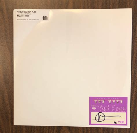 John Mayer - Sob Rock | Vinyl LP Album Test Pressing 76/100 Autographe ...