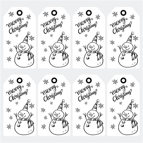 Printable Gift Tags Black And White