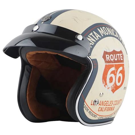 TORC T50 Halley vintage motorcycle helmet 3/4 open face retro moto racing scooter helmet DOT ...