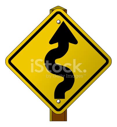 Winding Road Sign Stock Vector - FreeImages.com