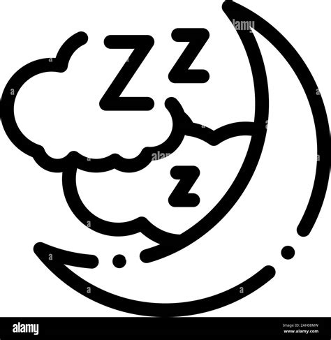 Night Sky With Moon Icon Outline Illustration Stock Vector Image & Art ...