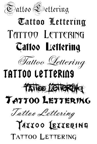 Tattoo Lettering Fontsteulugar