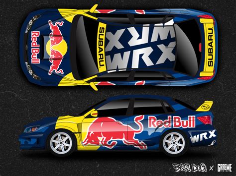 Subaru WRX RedBull Vehicle Wrap by Graeme on Dribbble