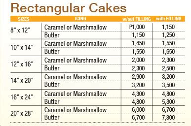 Estrel’s cake price list 2019 | Estrel's menu | Estrel's delivery