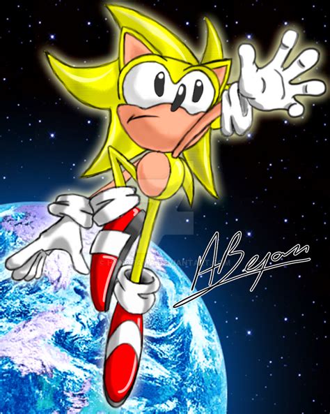 Super Sonic in Space by Hynotama on DeviantArt