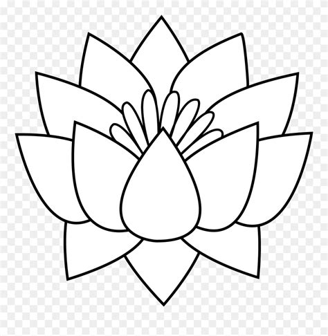 Flower Line Drawing Clipart | Best Flower Site