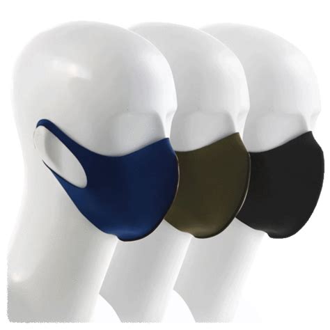 3-Pack: Olympia Dr. Green Reusable Fashion Mask with Silver-Ion NanoTechnology