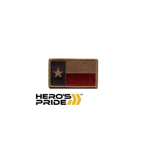 Hero's Pride TX Flag Patch ACU w/ hook fastener 2.5 in by 3.25 in