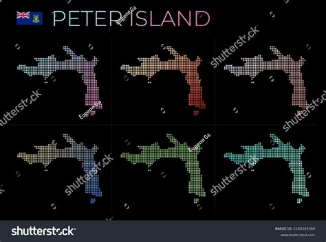 Peter Island Dotted Map Set Map Stock Vector (Royalty Free) 2160245369 ...