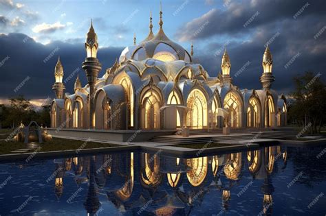 Premium AI Image | Mosque building muslim architecture islamic dome