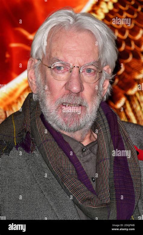 Donald Sutherland attending The Hunger Games: Mockingjay Part 1 photocall, Corinthia Hotel ...