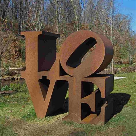 Outdoor Weathering Steel Sculpture Love For Sale - SevenTreeSculpture