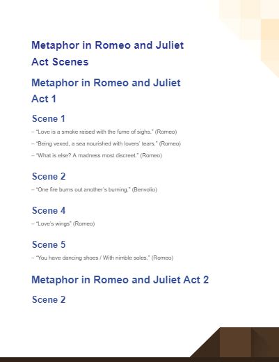 Metaphor in Romeo and Juliet - 6+ Examples, PDF