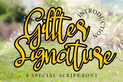 Gillter Signature Font by merge354 · Creative Fabrica