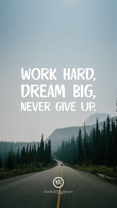 The Best Work Hard Dream Big Never Give Up, never give up phone HD phone wallpaper | Pxfuel