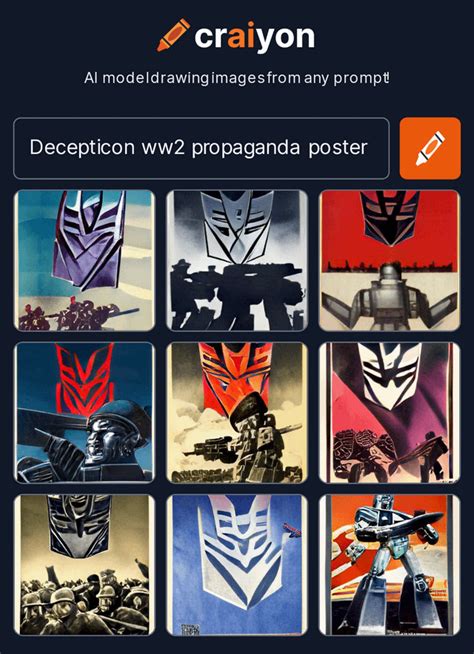 decepticon ww2 propaganda poster : r/weirddalle