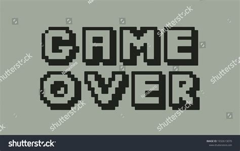 Game Over Pixel Font On Retro Stock Vector (Royalty Free) 1932613070 ...