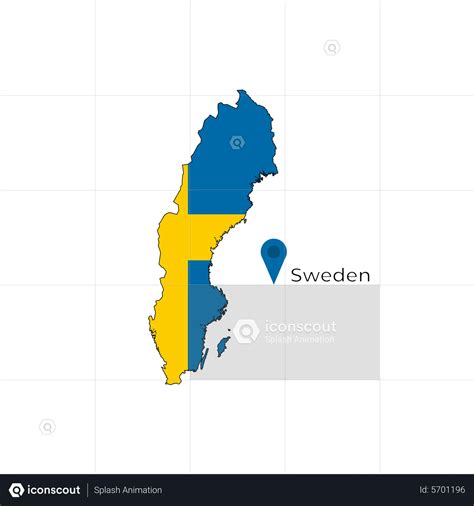 Sweden flag map Flag Animated Illustration download in JSON, LOTTIE or ...